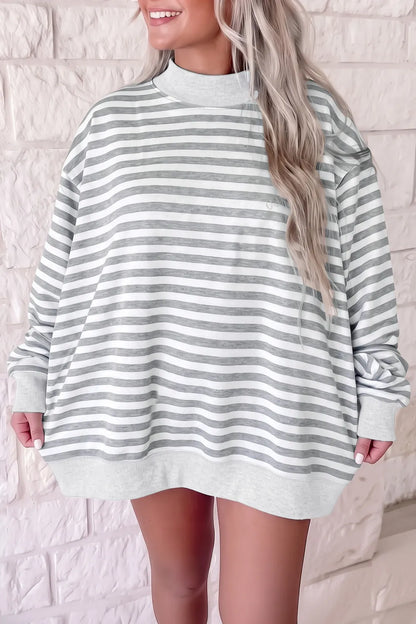 ~PREORDER~ Easy Stripe Oversized Mock Neck Tunic ~PREORDER~