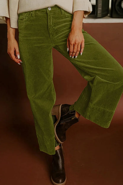 ~PREORDER~ Vineyard Green Corduroy Wide Leg Pants ~PREORDER~