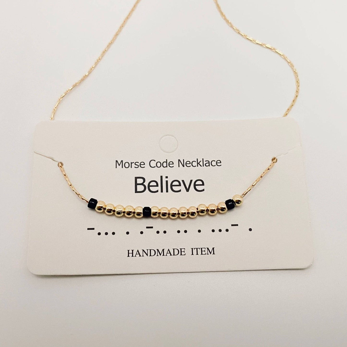 Personality Handmade Morse Code Necklace with Card