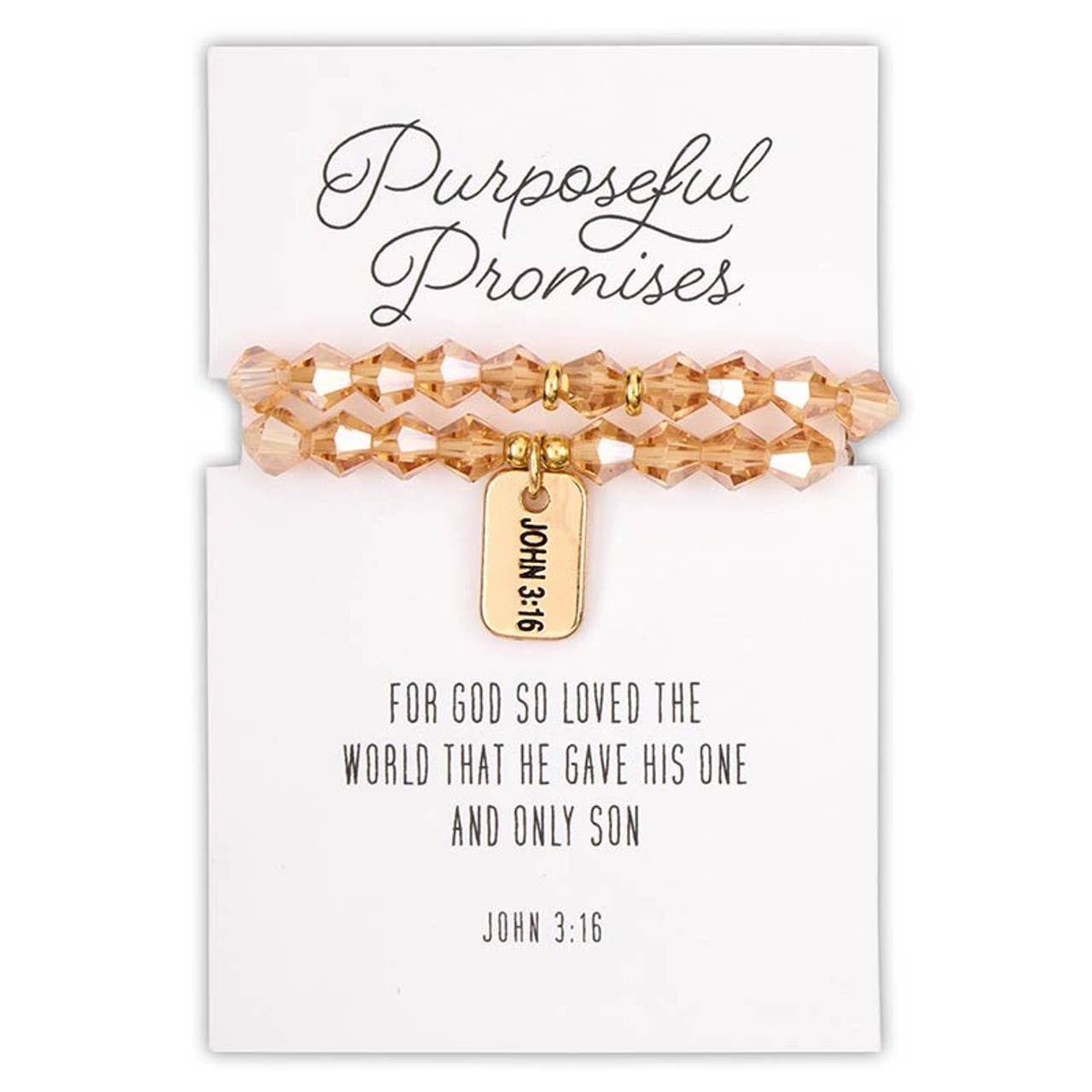 Purposeful Promises Glass Bead Bracelet | Assorted Scripture Bracelet