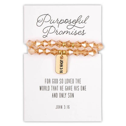 Purposeful Promises Glass Bead Bracelet | Assorted Scripture Bracelet