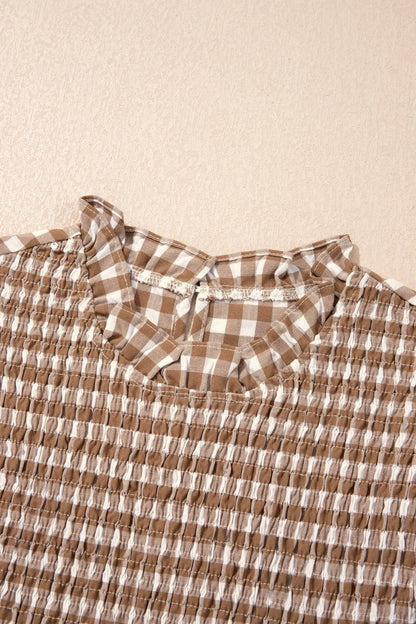 ~PREORDER~ Sweet on Gingham Shirred Peplum Top ~PREORDER~