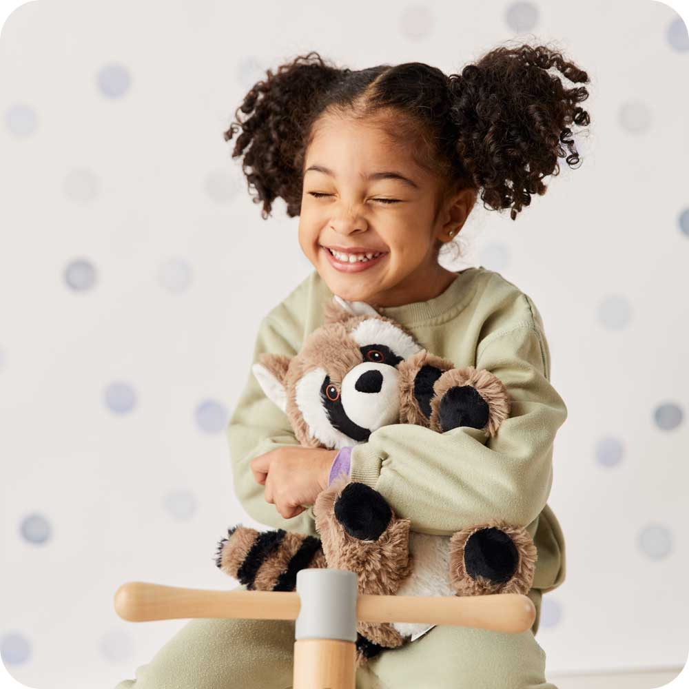 Raccoon Warmies Plush – Microwavable Lavender Scented Heating Pad Stuffed Animal for Stress Relief & Comfort