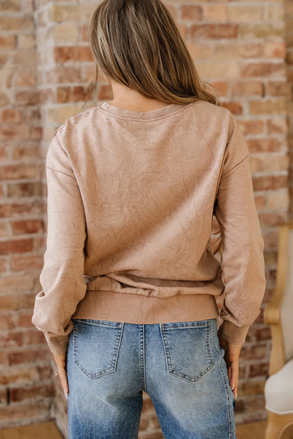 ~PREORDER~ Saved by Grace Dune Mineral Wash Embroidered Sweatshirt ~PREORDER~
