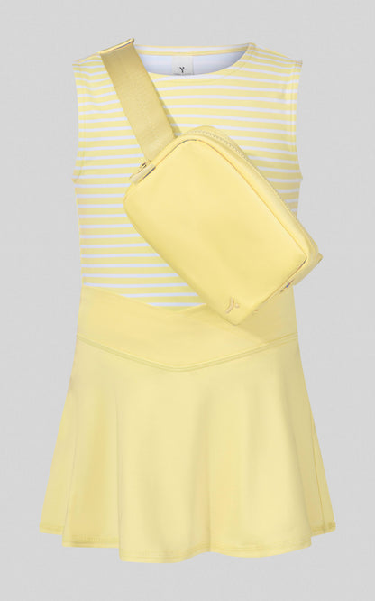 Little Girls Tank, Crossover Skort & Fanny Bag Set | 3-Piece Boutique Outfit