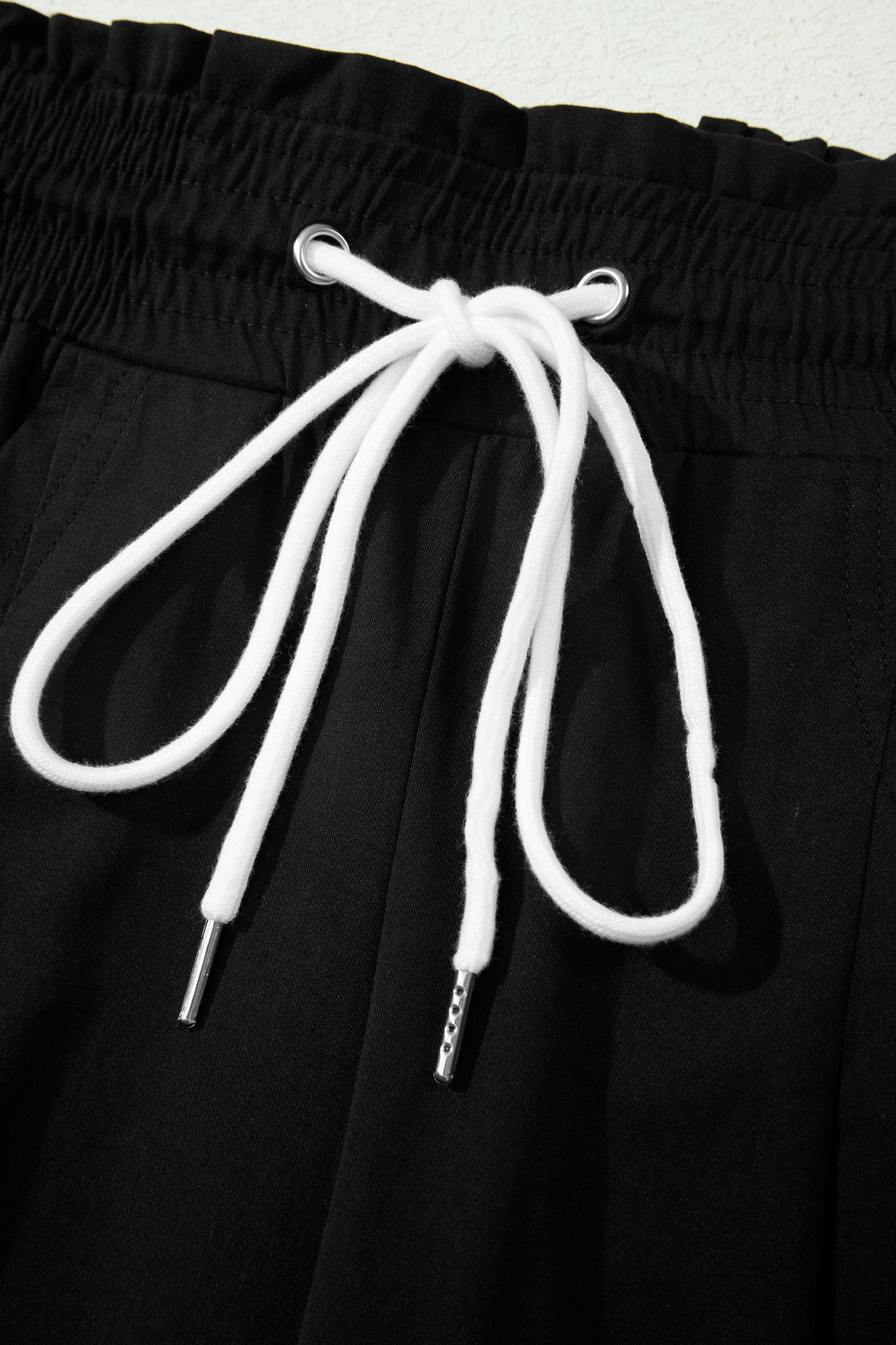 ~PREORDER ~ Sporty Stripe Smocked Waist Cropped Pants ~PREORDER ~