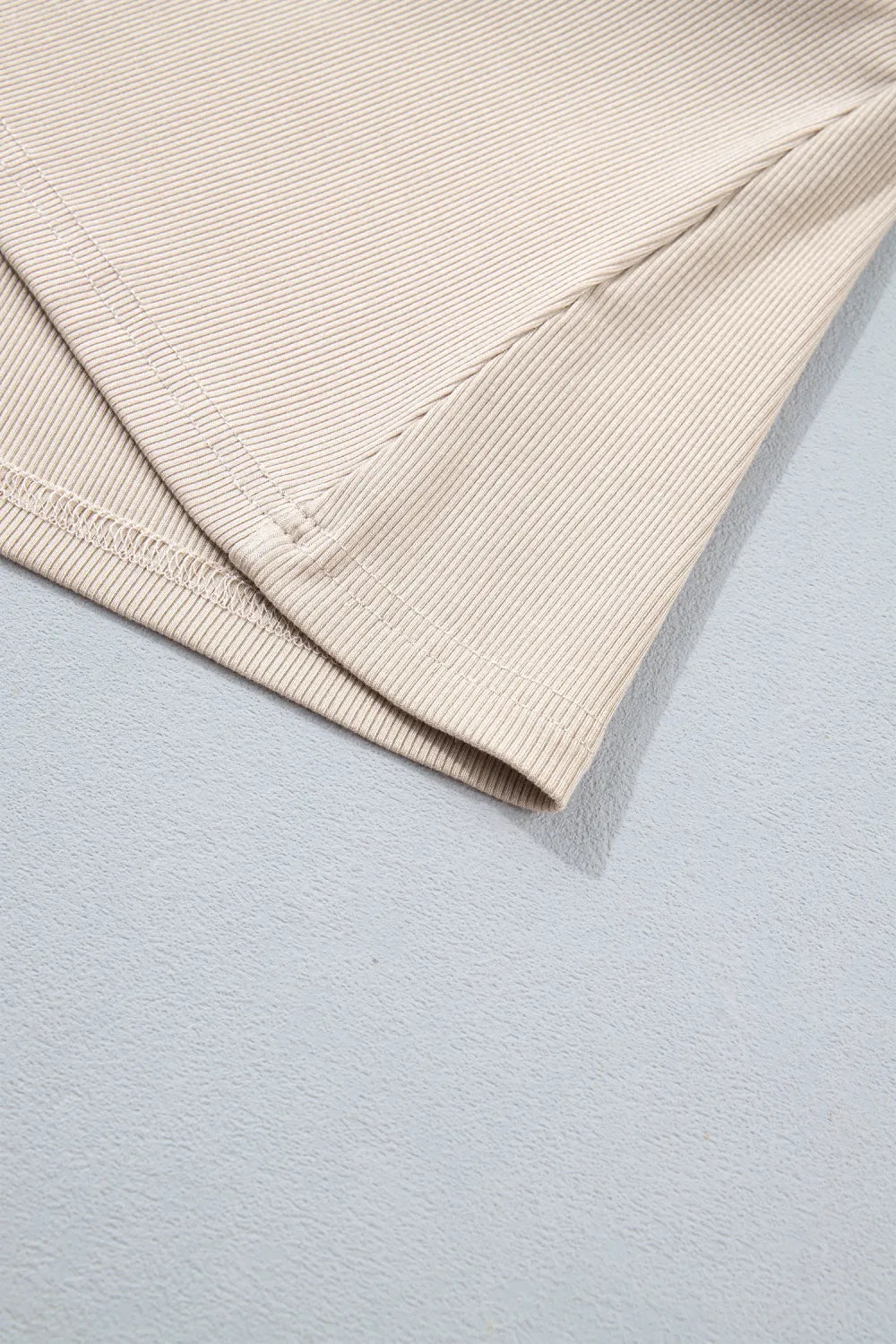 ~PREORDER~ Soft Ruffle Ribbed Long Sleeve Top – Beige ~PREORDER~