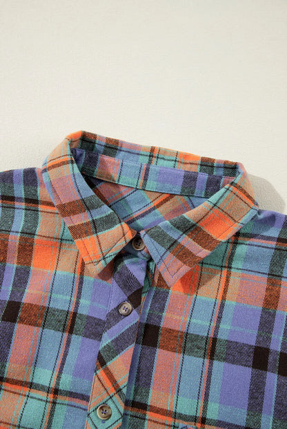 ~PREORDER~ Sunset Plaid Oversized Button Up Shirt ~PREORDER~