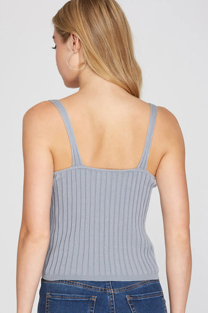 Smooth Operator Ribbed Knit Sweater Tank Top – She + Sky