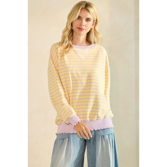 Sunbeam Stripe Lightweight Pullover ☀️