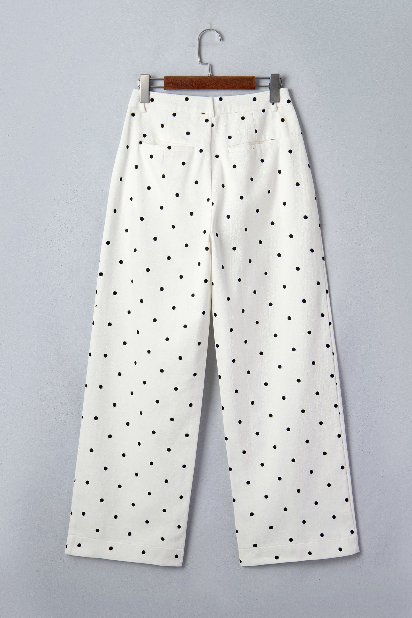 ~PREORDER ~ White Polka Dot Scalloped Patch Pocket Pants ~PREORDER ~
