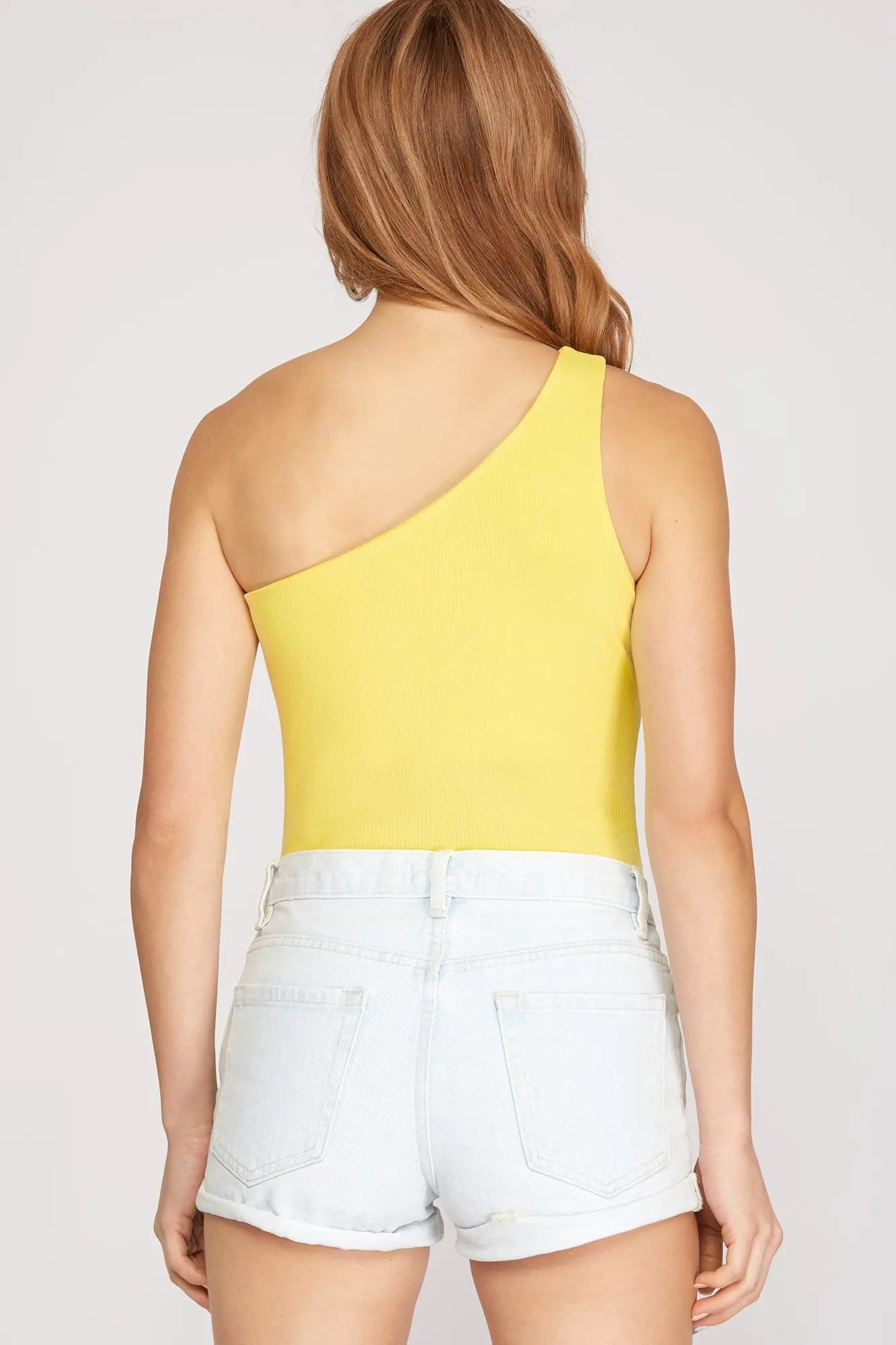 Golden Glow One-Shoulder Bodysuit