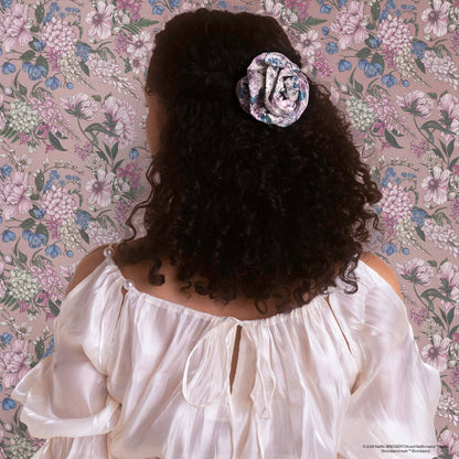 Kitsch x Bridgerton Rosette Flat Cloud Hair Clip – Floral All-Day Hold Claw Clip