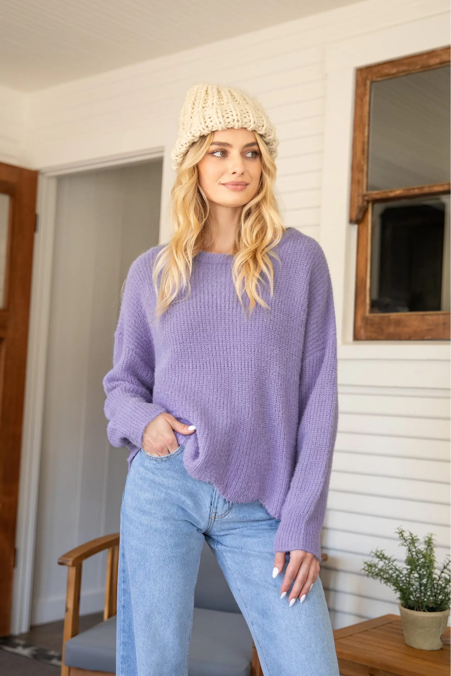 Lavender Daydream Knit Sweater