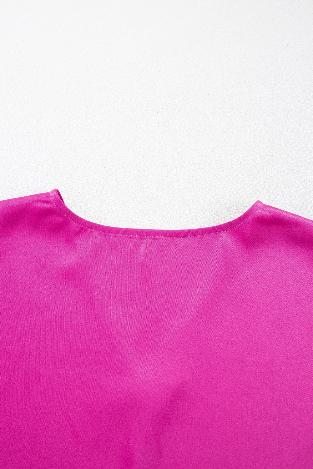 ~PREORDER ~ Bright Pink Silky V Neck Dolman Blouse ~PREORDER ~