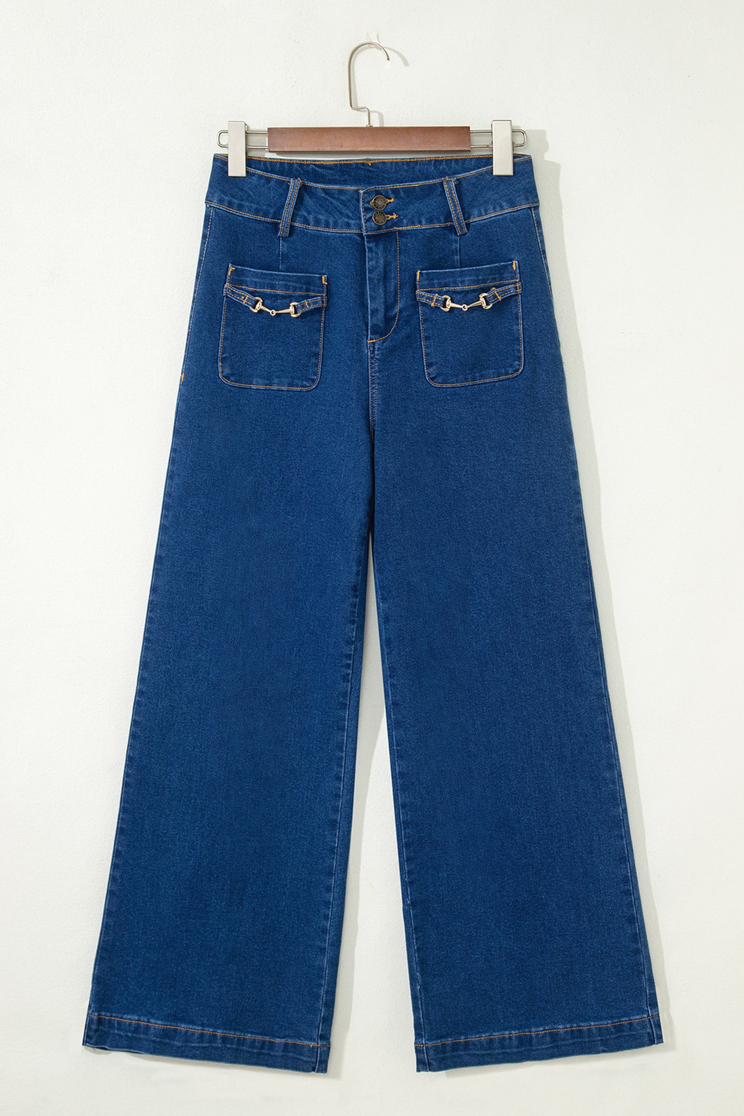 ~PREORDER ~ Sail Blue Hardware Pocket Wide Leg Jeans ~PREORDER ~
