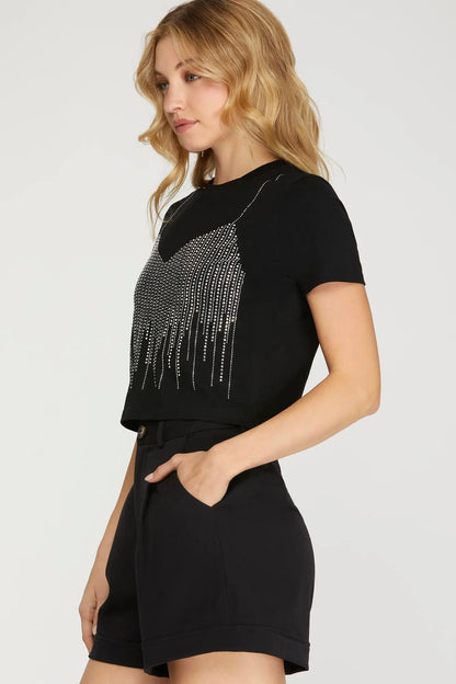 After Dark Rhinestone Tee
