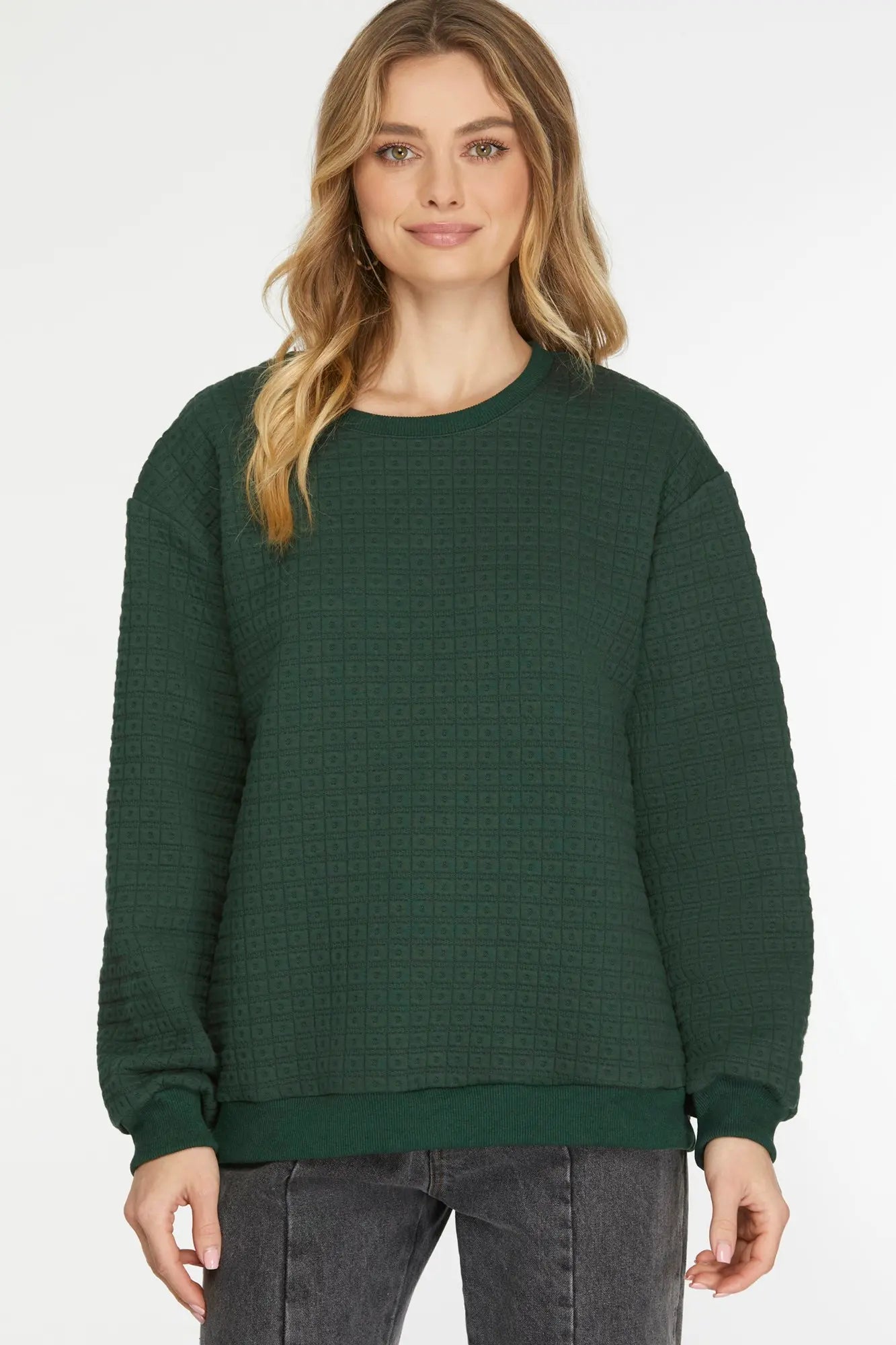 Evergreen Comfort Textured Pullover
