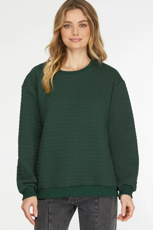 Evergreen Comfort Textured Pullover