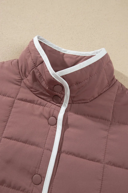 ~PREORDER~ Cocoa Rose Quilted Contrast Trim Jacket ~PREORDER~