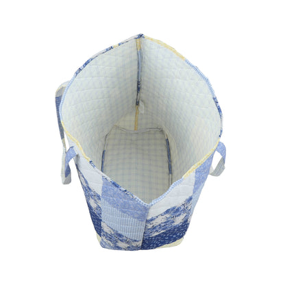"Garden Walk in Bluebell" Designer Quilted Tote Bag