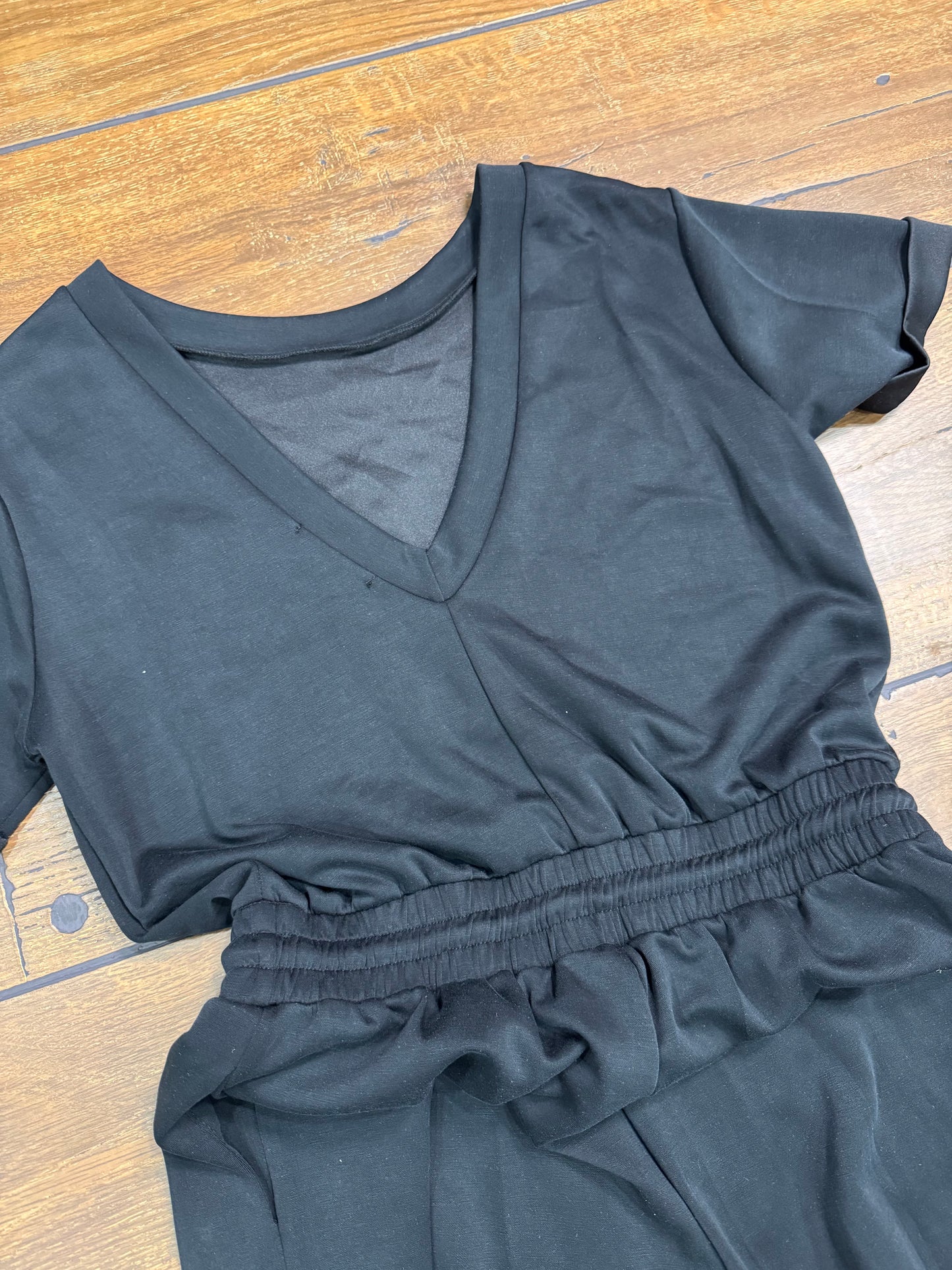 V‑Back Scuba Romper – Charlotte Avery | Chic One‑Piece Outfit for Day or Night