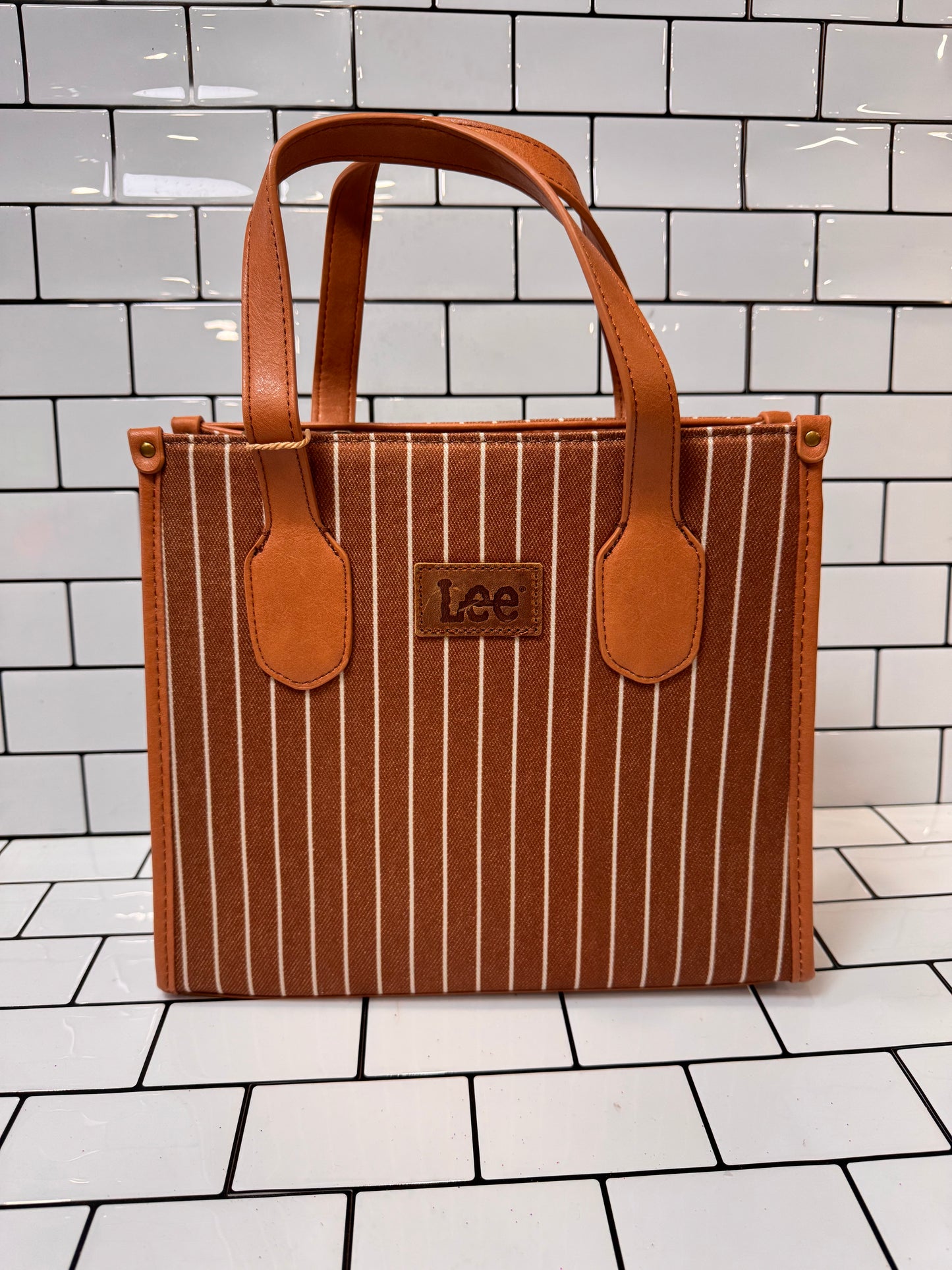Lee Striped Canvas Tote Bag