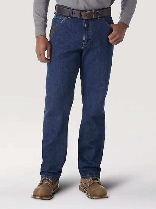 WRANGLER® RIGGS WORKWEAR® ADVANCED COMFORT FIVE POCKET JEAN IN MID STONE