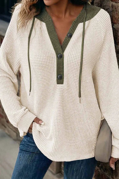 ~PREORDER~ Olive You More Waffle Knit Hooded Pullover ~PREORDER~