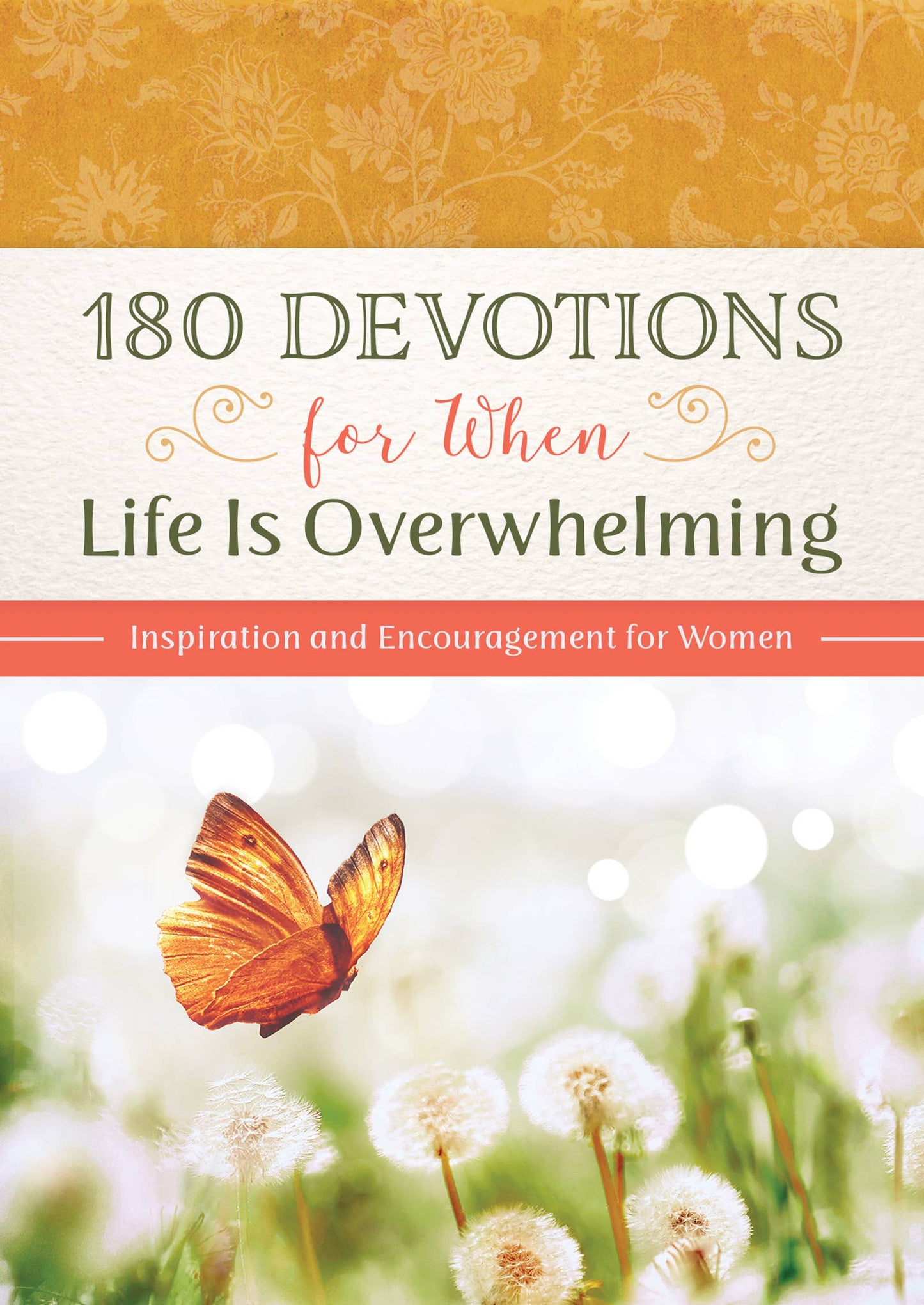 “Cover of 180 Devotions for When Life Is Overwhelming by Hilary Bernstein”

“Inside spread showing a devotion page”

“Paperback devotional book — pocket size”