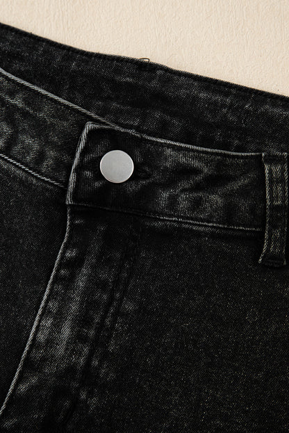 ~PREORDER ~ Pleated Wide Leg Mineral Wash Denim Pants ~PREORDER ~