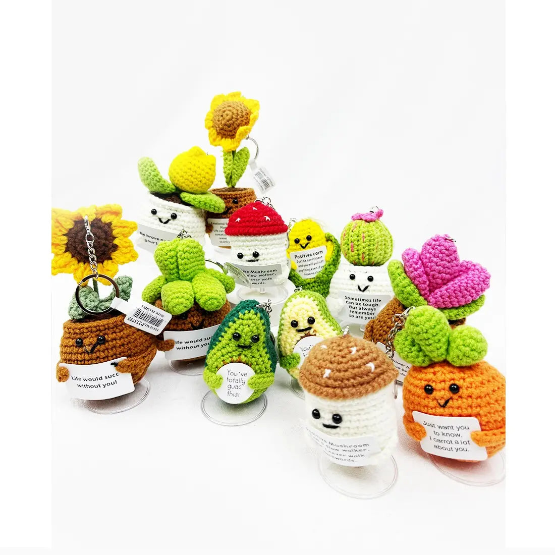 Little Sprout Positivity Crochet Keychain