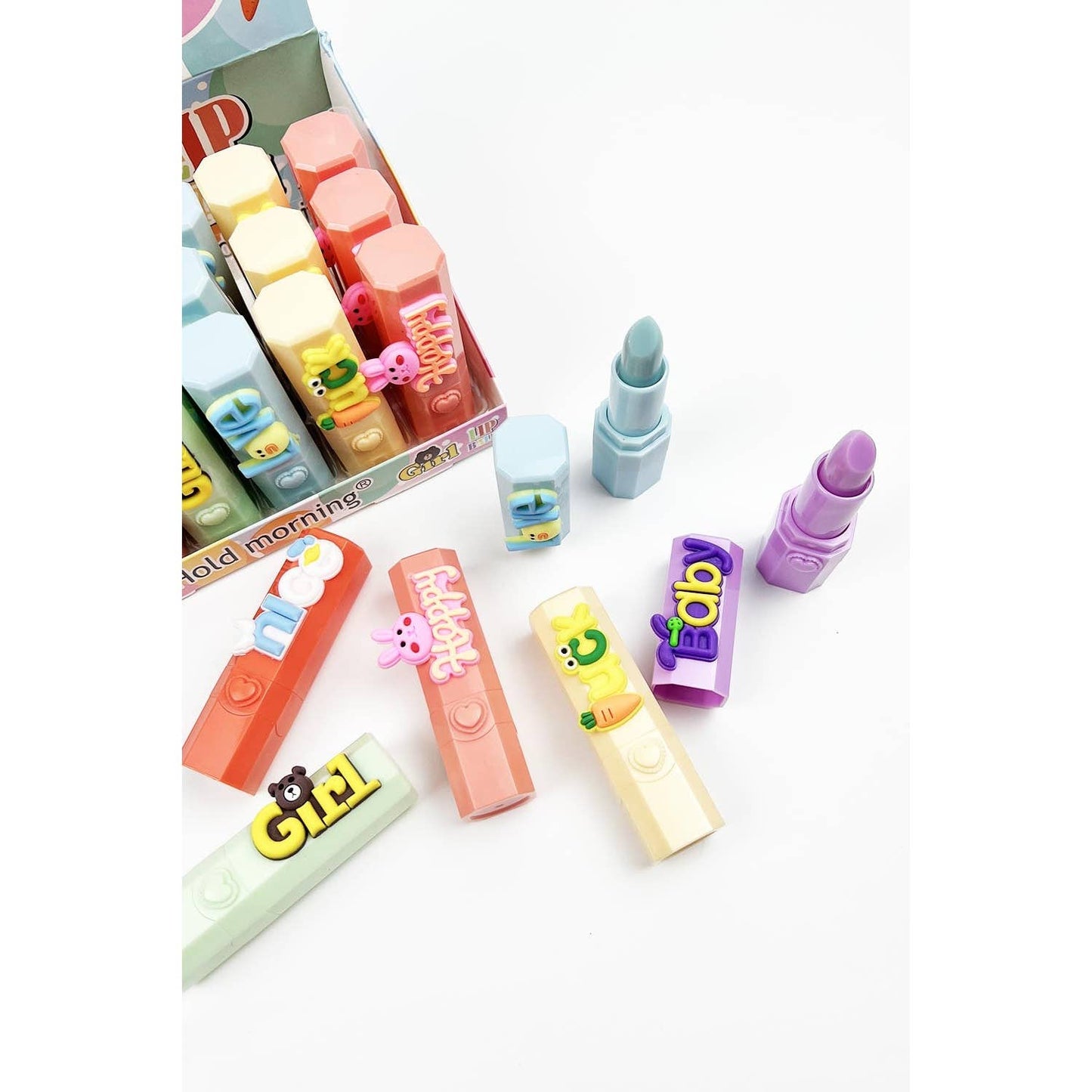 LIP BALM WITH CUTE SILICONE DESIGN