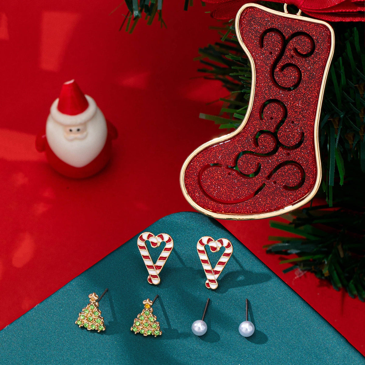 Merry Little Trio Set | Christmas Stud Earrings & Ornament Gift Set