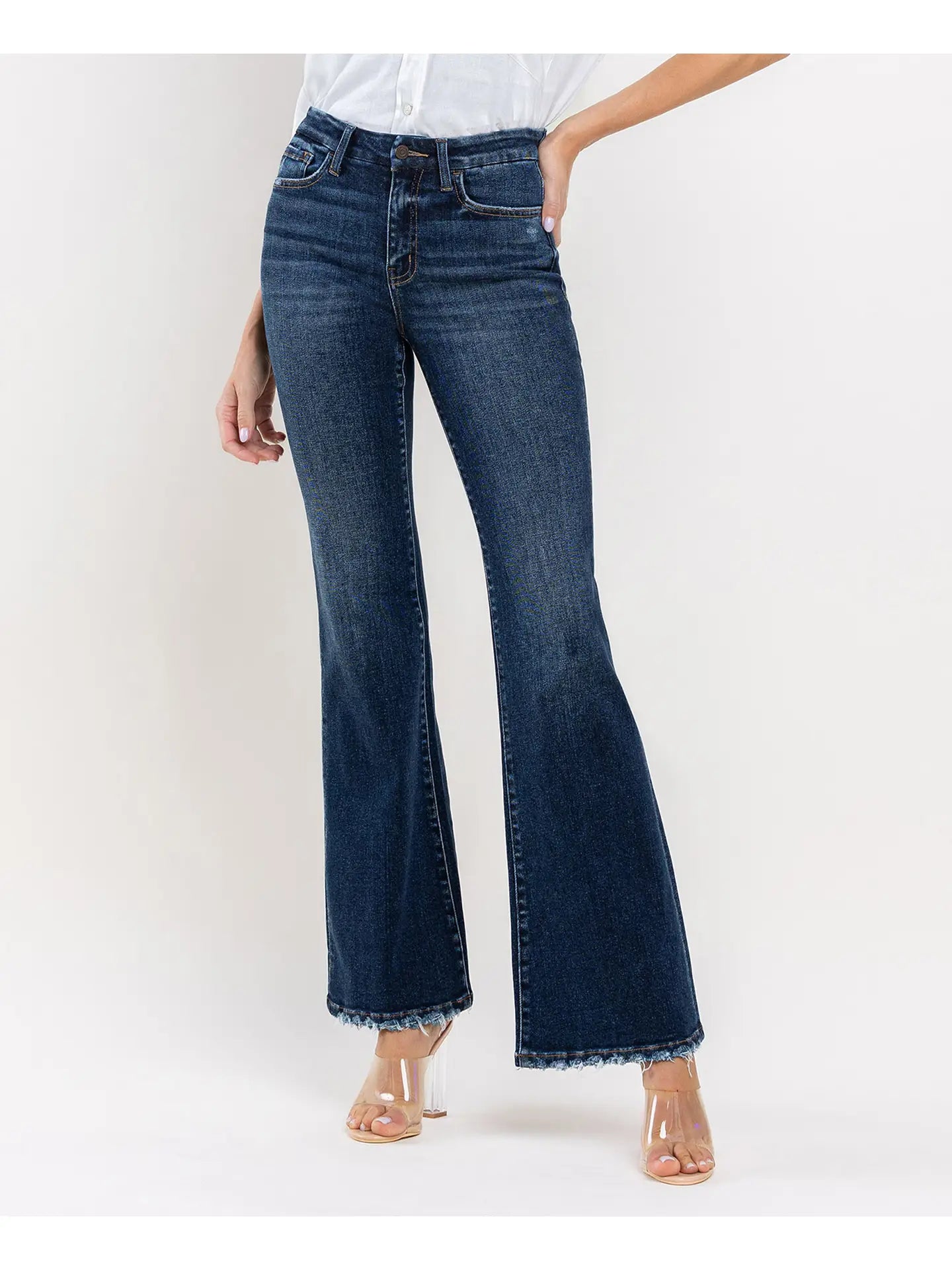 High Rise Relaxed Flare Jeans Vervet