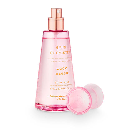 Good Chemistry Coco Blush Body Mist | Coconut Water Pineapple Driftwood Fragrance Spray