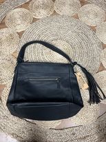 Black Shoulder Purse with Tassle