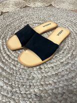 Black one strap sandals