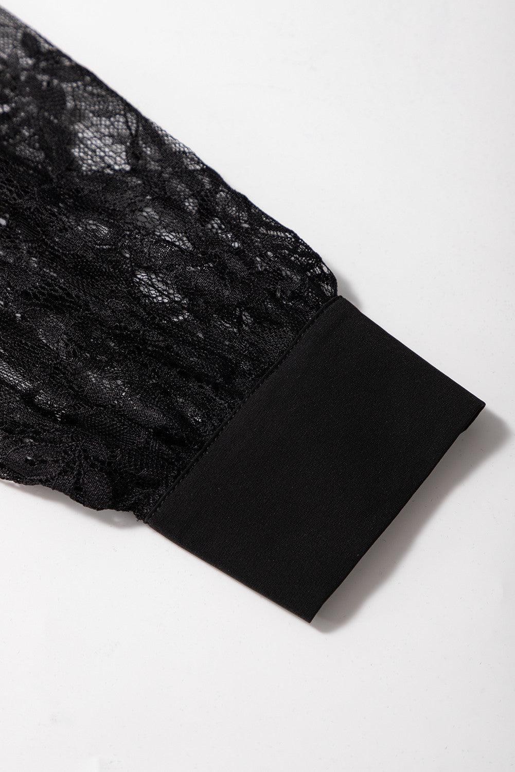 ~PREORDER ~ Black Lace Sleeve Keyhole Blouse ~PREORDER ~