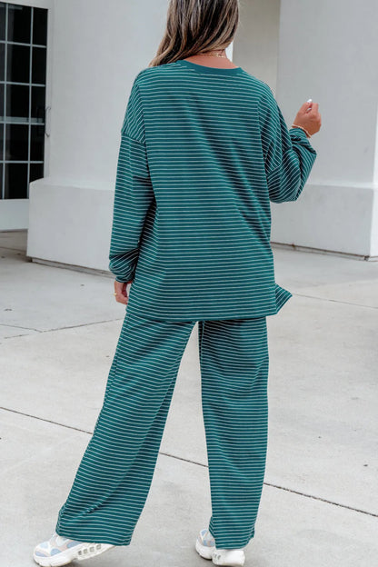 ~PREORDER~ Easy Days Green Stripe Lounge Set ~PREORDER~
