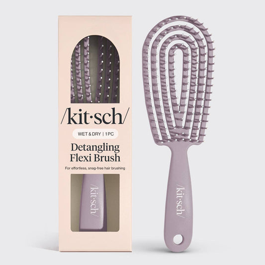 KITSCH Detangling Flexi Brush – Ergonomic Hair Brush for All Hair Types | Soft Lavender