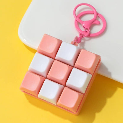 Clicky Cube Fidget Keychain | Mechanical Keyboard Sensory Toy