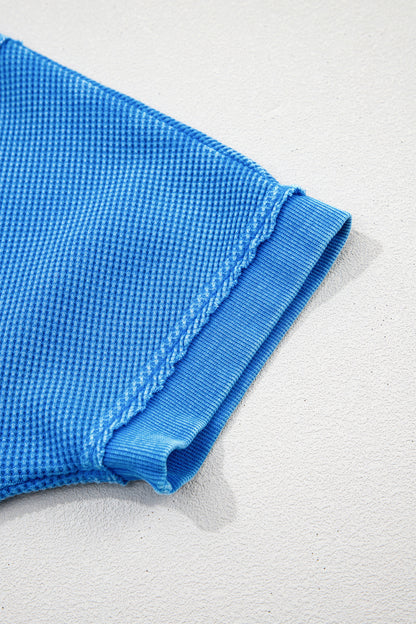 ~PREORDER ~ Blue Mineral Wash Star Mesh Patchwork Oversize Tee ~PREORDER ~