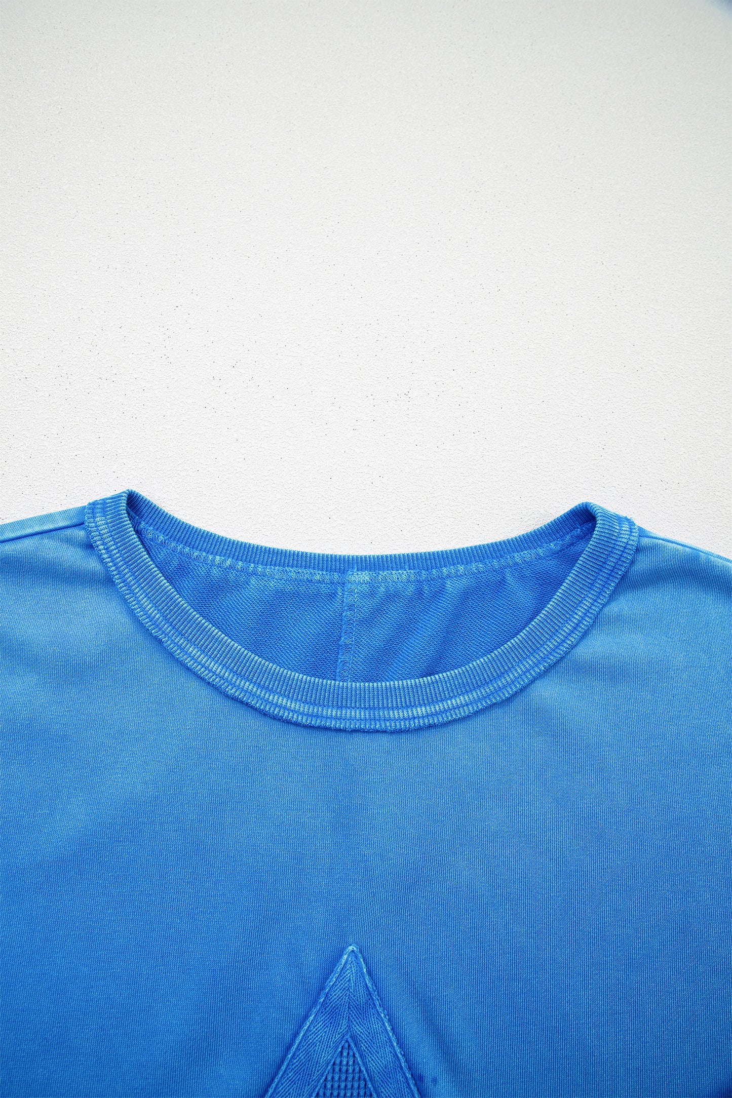 ~PREORDER ~ Blue Mineral Wash Star Mesh Patchwork Oversize Tee ~PREORDER ~