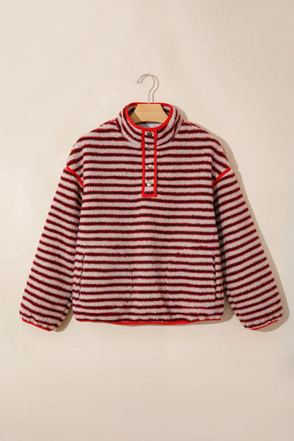 ~PREORDER~ Peppermint Cozy Striped Sherpa Pullover ~PREORDER~