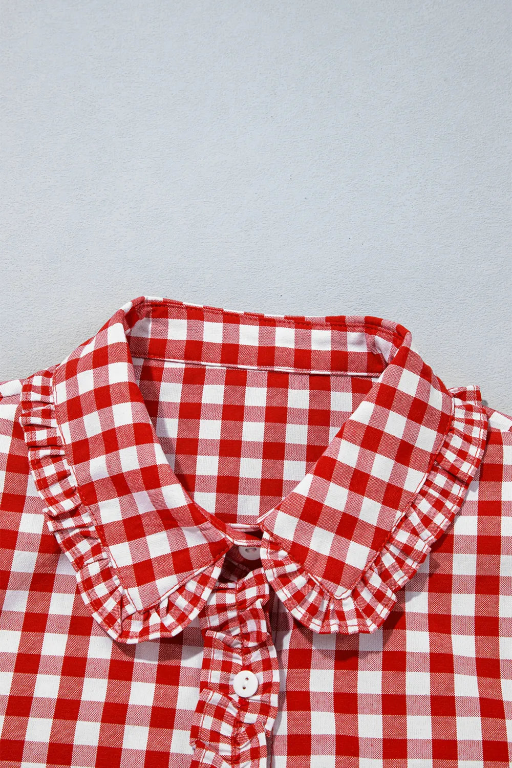 ~PREORDER~ Cherry Picnic Ruffle Gingham Button Down Top ~PREORDER~
