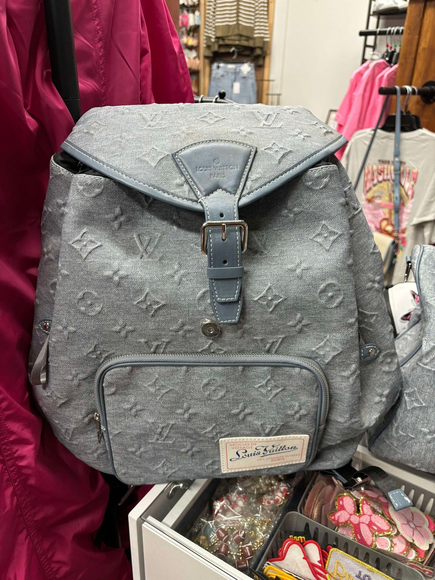 LV Denim Backpack