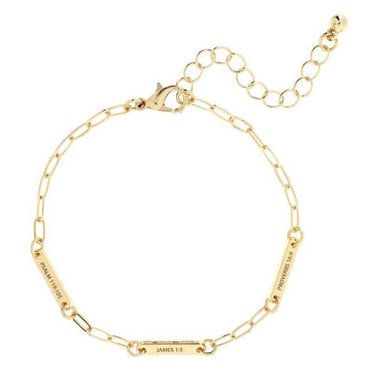 Love & Faith Gold Bracelet | Assorted Inspirational Faith Bracelet