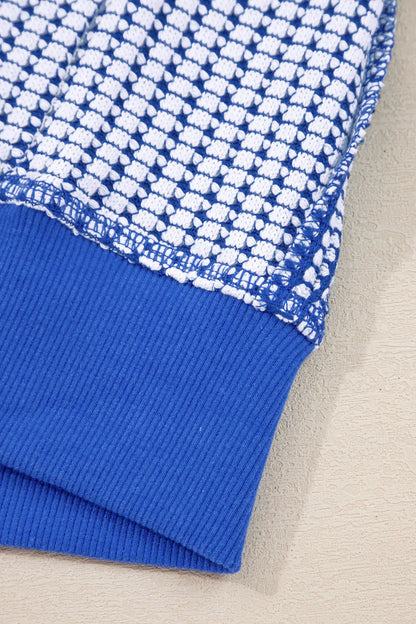 ~PREORDER~ Blue Skies Waffle Knit Exposed Stitch Top ~PREORDER~
