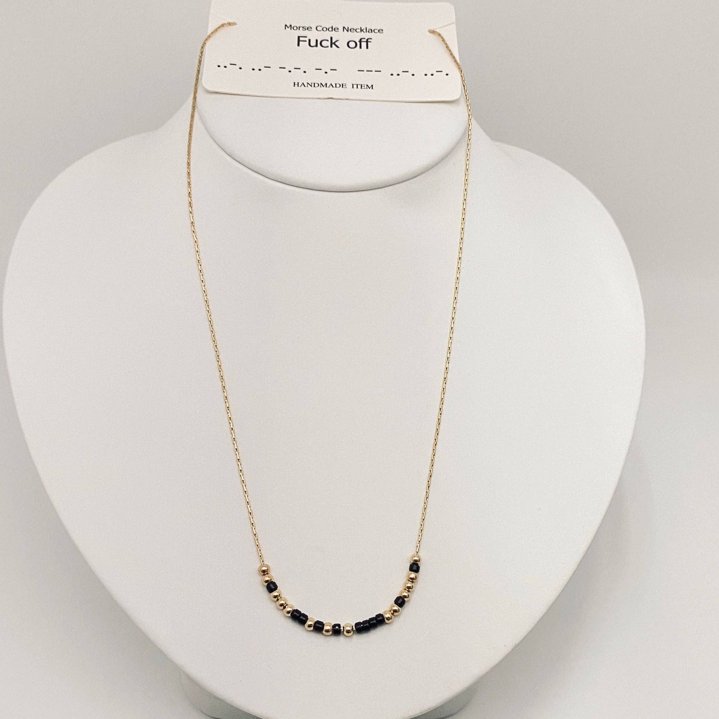 Personality Handmade Morse Code Necklace with Card